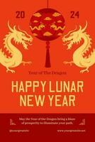 Happy Lunar New Year Pinterest Post template