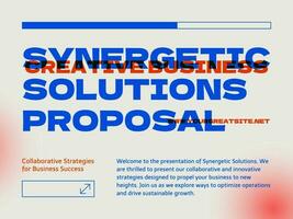 Synergetic Solutions Proposal Presentation template