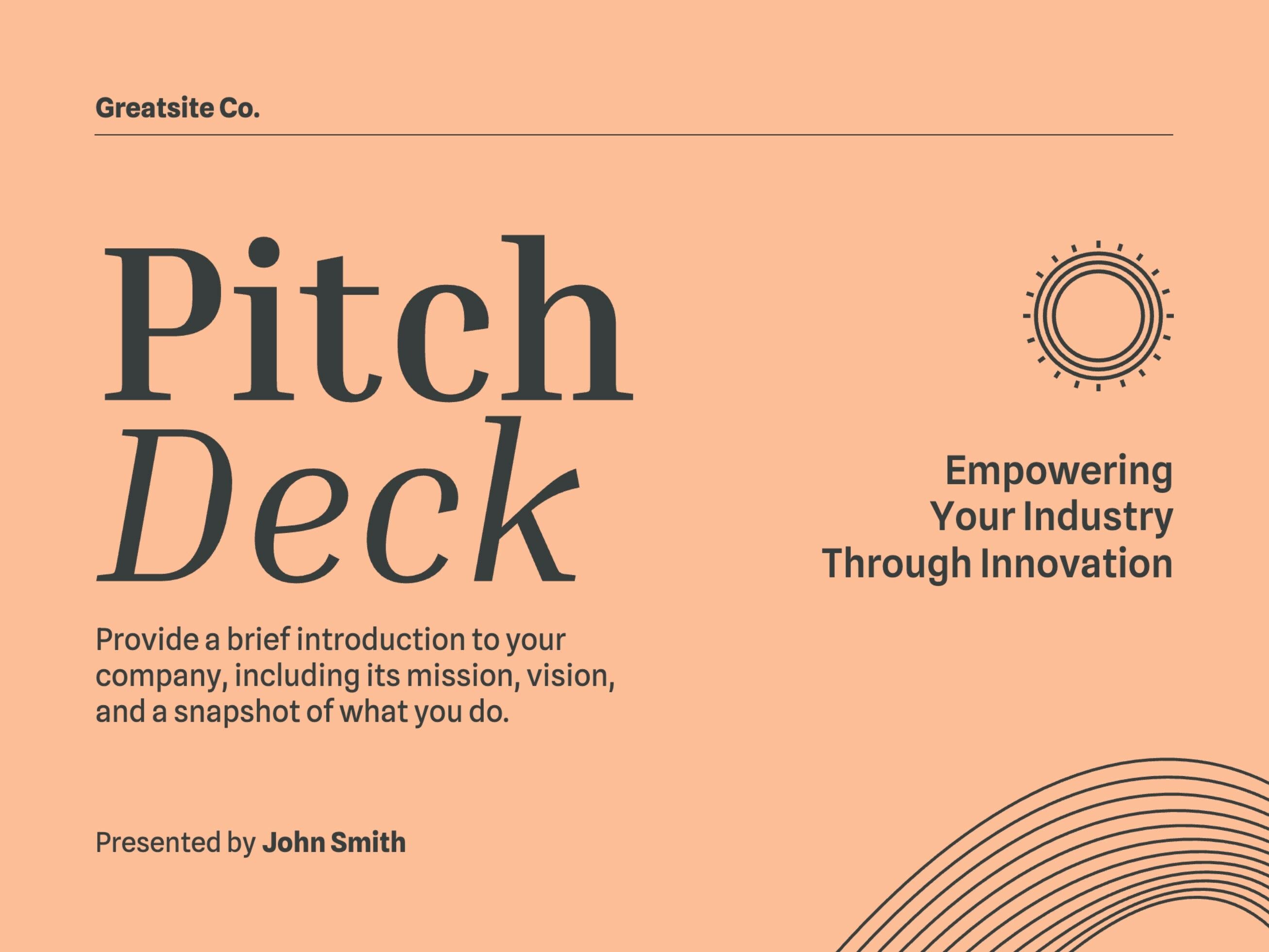 Peach Pitch Deck Presentation