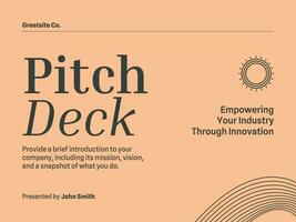 Peach Pitch Deck Presentation template