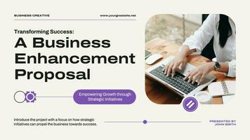 A Business Enhancement Proposal Presentation template