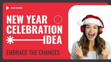 New Year Celebration Idea YouTube Thumbnail template