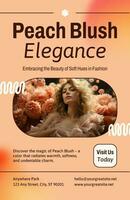 Peach Elegance Fashion Poster template