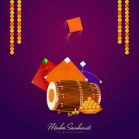 Makar Sankranti Creative Social Media Post vector