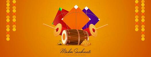 Makar Sankranti Creative Social Media Post vector