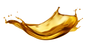 AI generated Golden oil splash cut out png