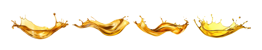 AI generated Golden oil splash cut out png