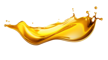 AI generated Golden oil splash cut out png