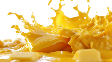 AI generated Melted cheese splash cut out png