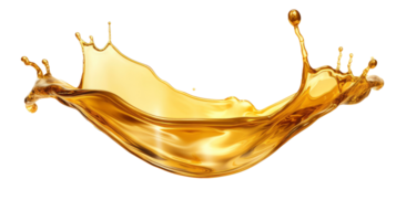 AI generated Golden oil splash cut out png