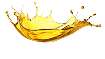 AI generated Golden oil splash cut out png