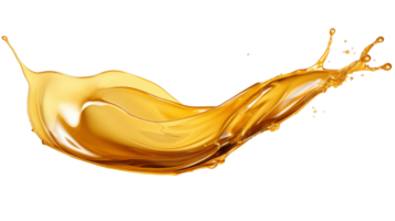 AI generated Golden oil splash cut out png