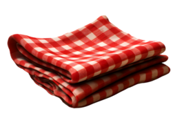 AI generated Red checkered tablecloth PNG