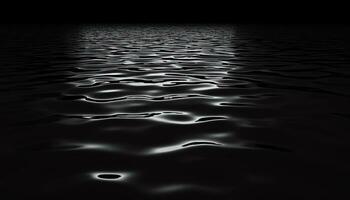 AI generated black background with water drops on it photo