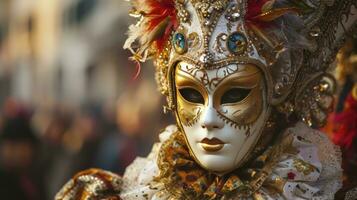 AI generated Venice carnival glamours design photo