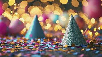 AI generated Festive party or carnival border photo