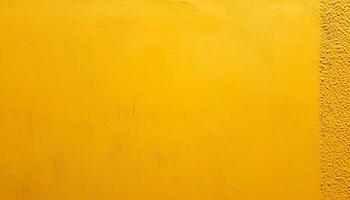 ai generado un amarillo pintado pared con un amarillo pintar foto