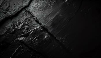 AI generated black wood floor with dark wood planks photo