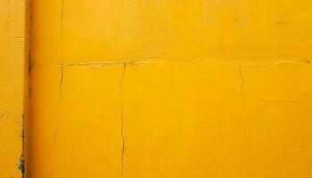 AI generated yellow painted wall background photo