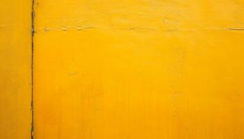 AI generated yellow painted wall background photo