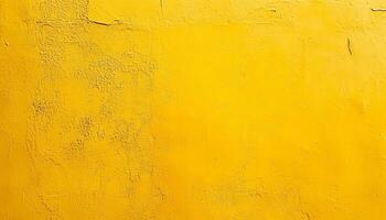 AI generated yellow painted wall background photo