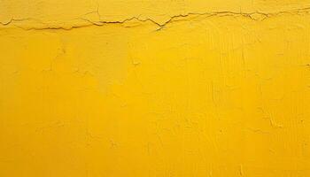 ai generado amarillo pintado pared antecedentes foto