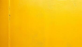 AI generated yellow painted wall background photo