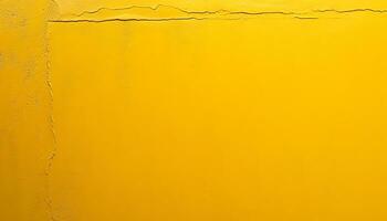 ai generado un amarillo pintado pared con un amarillo pintar foto
