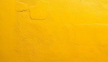 ai generado un amarillo pintado pared con un amarillo pintar foto