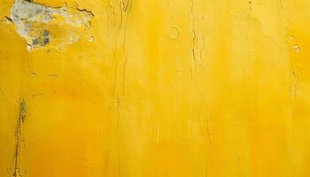 AI generated yellow paint on a wall with a yellow background photo