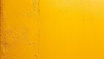 ai generado un amarillo pintado pared con un amarillo pintar foto