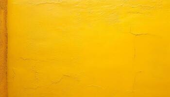 ai generado amarillo pintar en un pared con un amarillo antecedentes foto