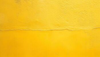 ai generado amarillo pintar en un pared con un amarillo antecedentes foto