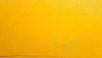 ai generado amarillo pintar en un pared con un amarillo antecedentes foto