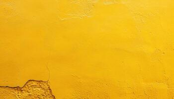 ai generado amarillo pintar en un pared con un amarillo antecedentes foto