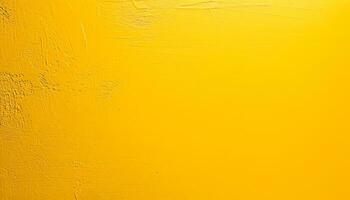 ai generado amarillo pintar en un pared con un amarillo antecedentes foto