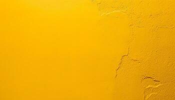 ai generado amarillo pintar en un pared con un amarillo antecedentes foto