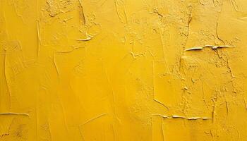 AI generated a yellow painted wall with peeling paint photo