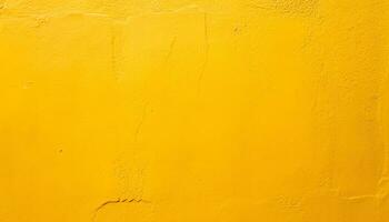 ai generado amarillo pintar en un pared con un amarillo antecedentes foto