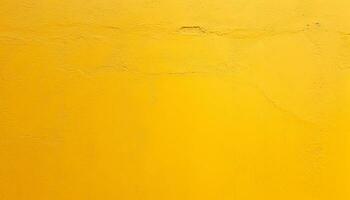 ai generado un amarillo pintado pared con peladura pintar foto