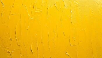 AI generated yellow painted wall background photo