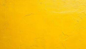 ai generado amarillo pintar en un pared con un amarillo antecedentes foto