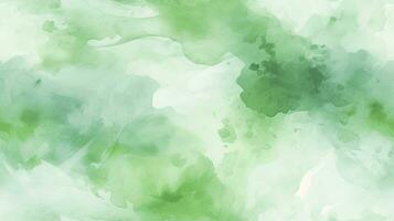 AI generated Abstract Green Watercolor Texture for a Vibrant Background. photo