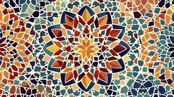 AI generated Colorful arabesque pattern photo