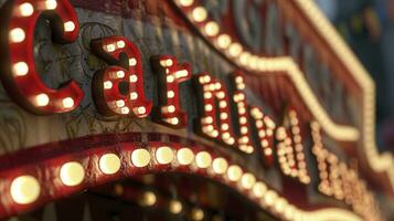 ai generado carnaval etiqueta con luces en portugués 3d hacer realista foto