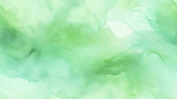 AI generated Abstract Green Watercolor Texture for a Vibrant Background. photo