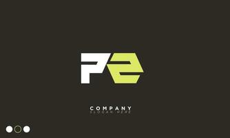 PE Alphabet letters Initials Monogram logo EP, P and E vector