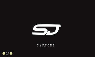 sj alfabeto letras iniciales monograma logo js, s y j vector