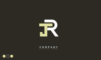 JR Alphabet letters Initials Monogram logo RJ, J and R vector