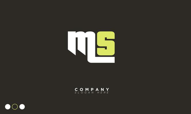 MS Alphabet letters Initials Monogram logo SM, M and S